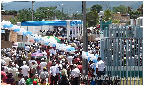 Vista panoramica de la inauguración del hospital alto Mayo