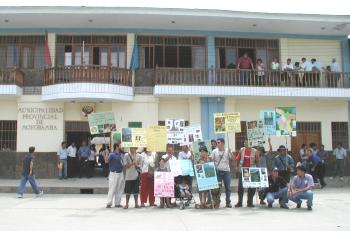 Protest against oil exploitation and threats to indigenous communities